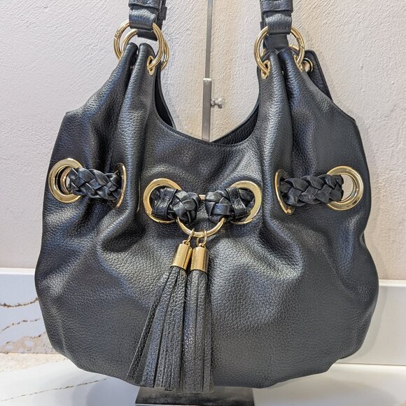 Michael Kors Handbags - Michael Kors trendy black leather bag. EUC! No callouts!